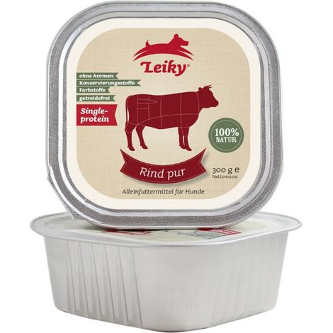 Carne de vacuno pura 300 g Alimento para perros de fácil digestión Vitaminas y minerales Leiky