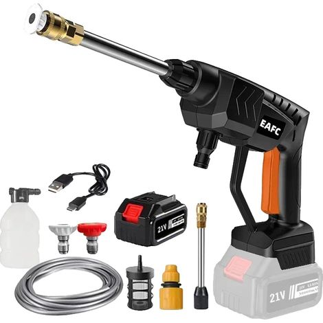 Pistola de lavado de autos inalámbrica, presión de 60 bares, batería de 30000 mAh, 20000 mAh (1/2)
