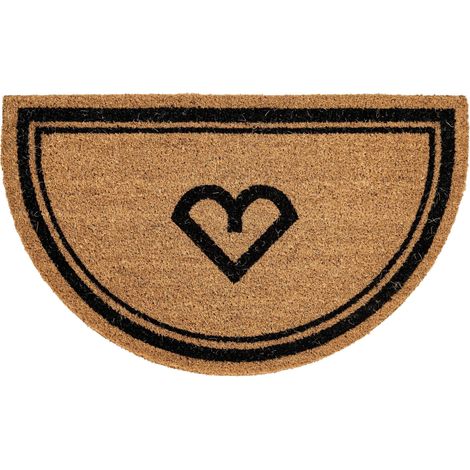 Zerbino di benvenuto in fibra di cocco antiscivolo 45 x 75 cm con supporto in PVC naturale Dalahican (1/5)