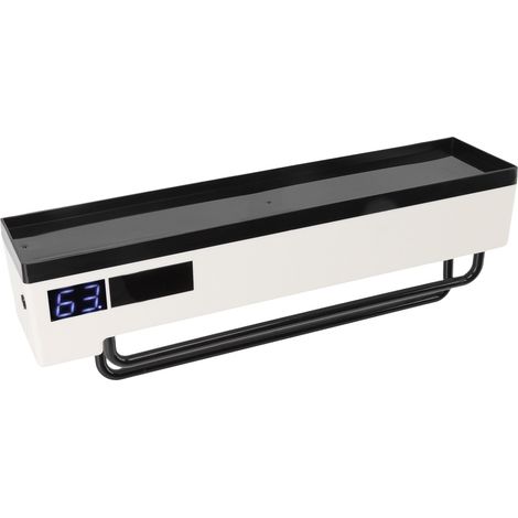Porte-brosse à dents mural automatique avec désinfection UVC, chargement solaire, affichage numérique et stérilisateur 2 en 1. (1/5)