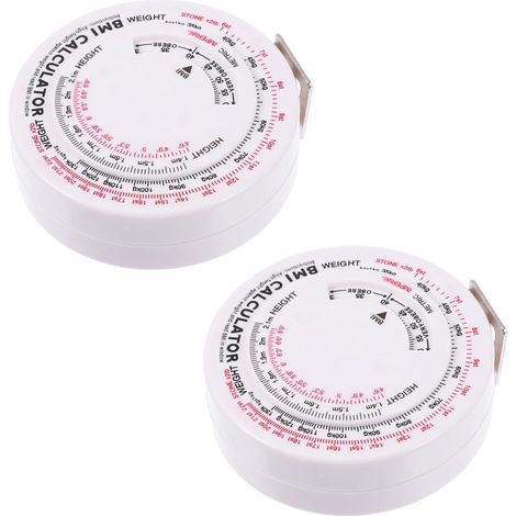 Mètre ruban portable, lot de 2, rétractable, pour la mesure du tour de taille et la santé – Simple et polyvalent (1/5)