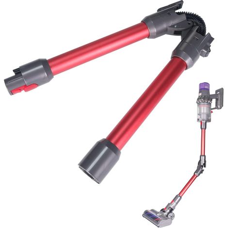 Tube pour aspirateur Dyson V7 V8 V10 V11 V15 Accessoires, Manche Dyson Aluminium, 75cm, 1s Installation, pièces détachées pour nettoyage sous lit, canapé, table(rouge) (1/5)