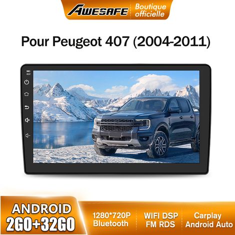 AWESAFE Autoradio Android 13 pour Peugeot 407 (2004-2008) 2Go+32Go 9'' Écran Tactile GPS Carplay Android Auto WiFi DSP FM (1/5)