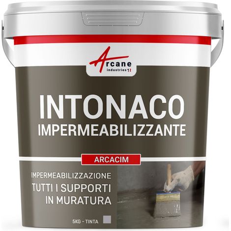 Impermeabilizzante per fondazioni: cemento, calcestruzzo e muratura - ARCACIM - 5 kg Grigio - ARCANE INDUSTRIES (1/2)