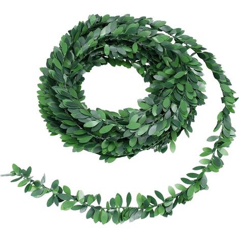 1 Guirnalda de hiedra artificial, 7,5 m, plástico y resina, decoración de pared flexible para bodas y fiestas. (1/5)