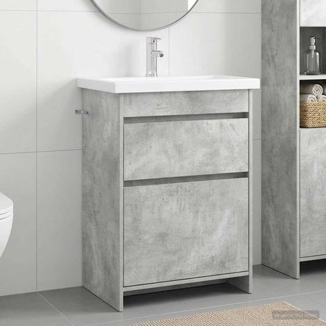 Juego de muebles de baño Gris Hormigón 61 x 40 x 84,5 cm