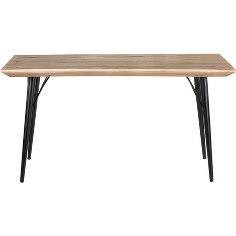 Table salle à manger bois clair industriel SERENA 145cm - 145x90x75 cm - Kayu Meuble (1/5)