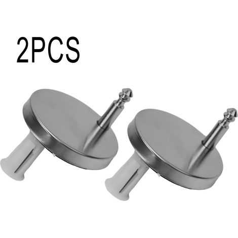 (B 60MM) 2 charnières de couvercle de toilette, fixation par le haut, vis de fixation rapide de rechange, boulons de fixation adaptés aux accessoires de salle de bain et de toilettes. (1/5)