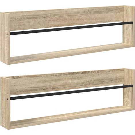 Maison Exclusive - Scaffale per riviste 2 pcs Rovere Sonoma 100 x 12 x 30 cm