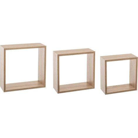 3 grandi mensole a parete fixy effetto rovere a cubo - 5five (1/3)