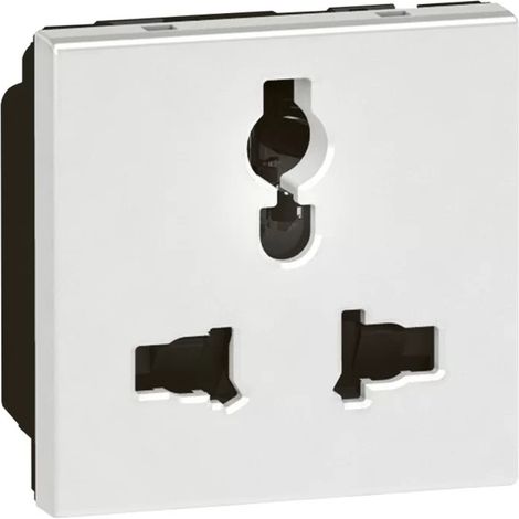 LEGRAND ARTEOR 572123 Multistandard socket Arteor - 2P+E unswitched - shuttered - 2 modules - white