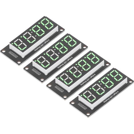 Stück 4-stellige digitale LED-Röhrenanzeigen, 7-Segment-Uhrmodul TM1637, 0,56 Zoll, grün, MRA041A (1/5)
