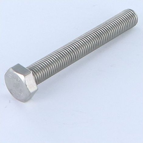 Vis métaux Tête hexagonale TH MM8X100 Pas fin Pas de 100 Inox A2-1 pièce (1/2)
