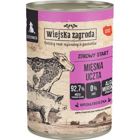 Cibo umido WIEJSKA ZAGRODA Carne di manzo e vitello 400 g