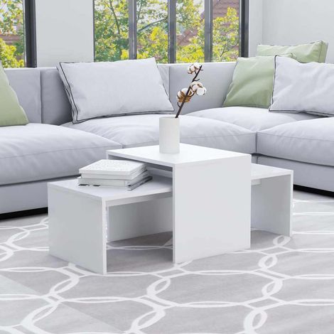 vidaXL Tavolino da Salotto Bianco 100x48x40 cm in Legno