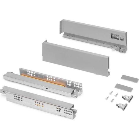 Emuca Kit Vertex gris cajón cocina 93 mm altura