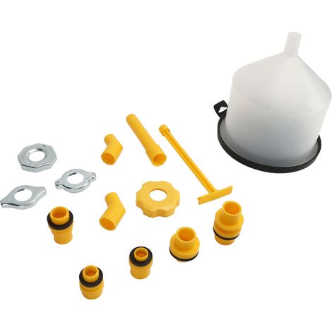 Kit 15 pièces entonnoir de liquide de refroidissement auto bateau yacht argenté anti-débordement adaptateur purgeur (1/5)