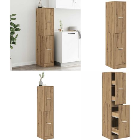 vidaXL Apothekerschrank Artisan-Eiche 30x41x144,5 cm Holzwerkstoff (1/5)