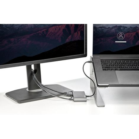 StarTech.com Mini Dock Thunderbolt 3 - Docking Station Portátil para 2 Monitores con HDMI 4K de 60Hz, 2x Hub USB-A (3.0/2.0), GbE - Cable de 28cm - Adaptador Multipuerto TB3 - Mac/Windows