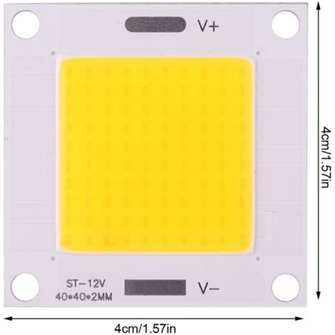Vtizikl 5 pièces/ensemble haute puissance 50W COB LED puce de lampe intégrée pour ampoule à monter soi-même projecteur (lumière chaude)