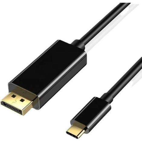 Câble Usb C Vers Displayport - 4k 60hz - Compatible Thunderbolt 3 - Pour Ordinateur Portable Et Smartphone - 1,8 M (1/4)