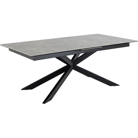 Table à manger extensible 200/240x100x76 cm en céramique grise (1/5)