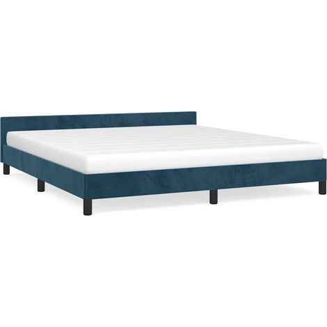 Maison Exclusive - Giroletto senza Materasso Blu Scuro 180x200 cm in Velluto (1/5)
