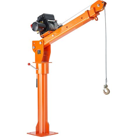 Grue de levage électrique pour camionnettes, 998 kg, grue montée sur attelage avec treuil électrique de 2722 kg, en acier, pivotante à 360°, pour levage de marchandise dans construction, usine (1/5)