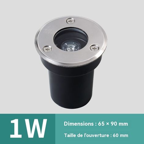 Lampe de sol LED encastrée étanche extérieure IP65, spot enterré pour jardin pelouse terrasse