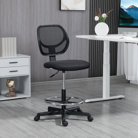 Sedia ufficio ergonomica regolabile con poggiapiedi OKMYHOME (1/4)