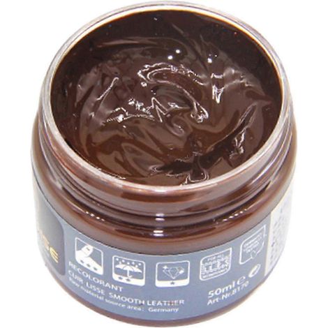 Baume recolorant pour cuir, raviveur de couleur pour cuir, réparateur de rayures pour cuir, rénovateur de cuir pour canapés, peinture pour cuir COULEUR : Marron (1/4)