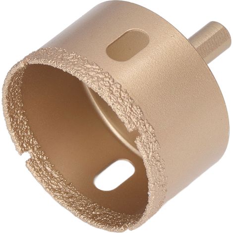 Scie cloche diamantée à tige triangulaire de 60 mm, foret en acier au carbone pour carrelage céramique, convient à la céramique et au verre. (1/5)