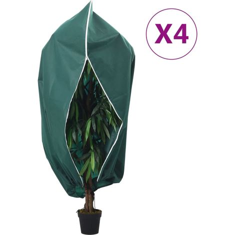 Wintervlies mit Reißverschluss 4 Stk. 70 g/m² 3,93x3 m