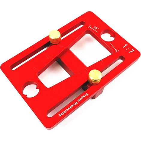 Gabarit de traçage de précision pour tenons et queues d'aronde en alliage d'aluminium rouge, outil de mesure pour le travail du bois (1/3)