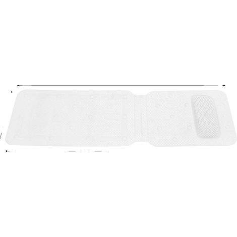 Tappetino da bagno in PVC, cuscino ergonomico, design antiscivolo, BIANCO (1/2)