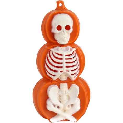 Éclairé citrouille squelette statue, résine Halloween lanterne, pour porche table fenêtre cheminée,D (1/5)