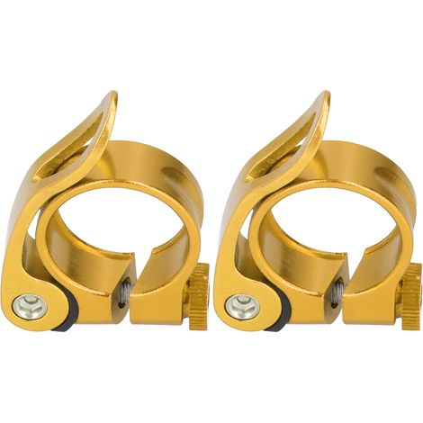 Stück 31,8 mm Schnellspannklemmen für 27,2 mm Fahrradsattelstützen, Gold