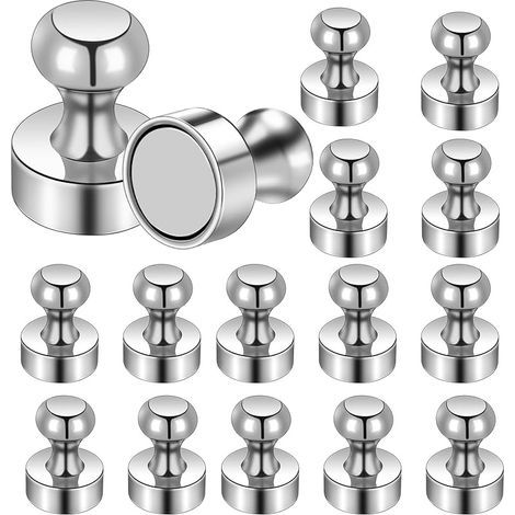 Aimant Puissant Aimant Frigo Aimant Neodyme pour Tableau Magnétique Blanc,Tableau,Bureau,école,RéFrigéRateur,16 Pièces 12x16mm (1/5)