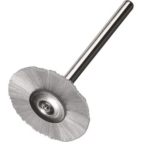 Lessmann Miniatur-Rundbürste Nylon 0,15 mm, Bürsten-⌀xBürstenbreite: 22X2 mm