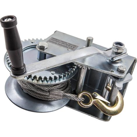 Heavy Duty 3500Lbs 33ft 2 Gear Hand Trailer Cable Winch Boat Trailer Auto Marine (1/5)