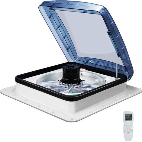Ventilador de techo para autocaravanas, extracción reversible, sensor de lluvia inteligente, 10 velocidades. (1/2)