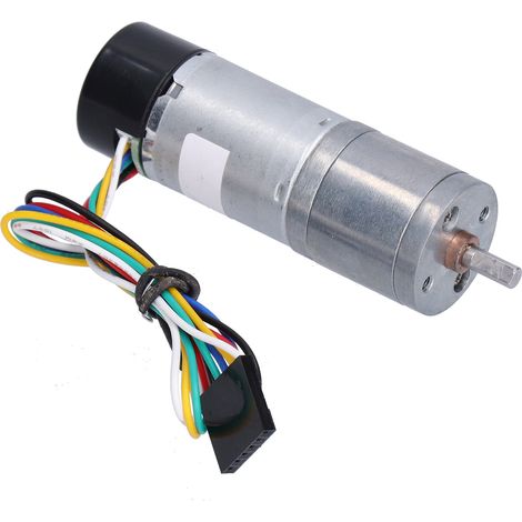 Moteur à engrenage DC 12V JGA25‑371 avec encodeur, 170 RPM pour robotique et voiture intelligente