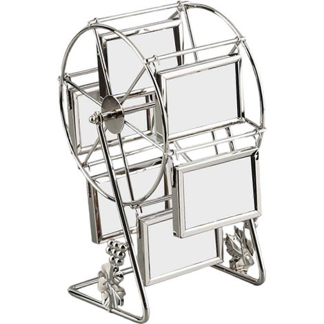 Cadre photo rotatif pour chambre à coucher, bureau, maman, papa, maison, pendaison de crémaillère, cadre photo rond en forme de roue et de feuille (1/3)