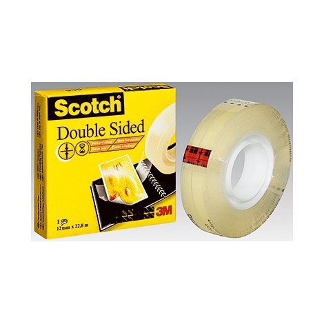 Scotch 665 doppelseitiges Klebeband transparent 12 mm x 22,8 m (1/4)