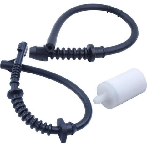 Fuel return line 2 compatible with Husqvarna 435, 440, 445, 450 E, part numbers 544128601, 577535101, 523055201. (1/4)
