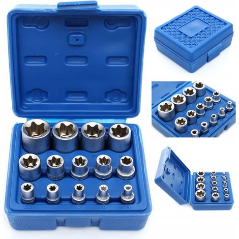 Jeu de 14 douilles Torx E4-E24 Kraft&Dele (1/5)