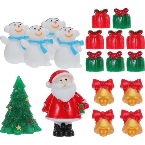 Resin Christmas Micro Landscape Ornament for Decor 1Set (1/5)