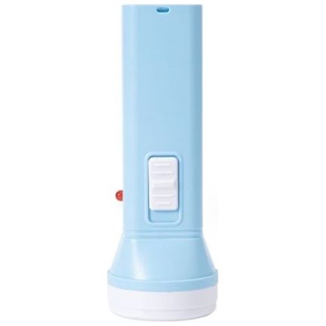 Mini Lampe de Poche LED Enfant (Bleu), Lampe Torche Enfant avec Poids Léger et Lumière Jaune, Idéal pour Lecture, Camping, Promenade (1/5)