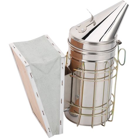 Bienenrauchgerät aus Edelstahl, Imkereigerät, Bienenstock-Rauchsprüher mit Schutzschild (1/5)