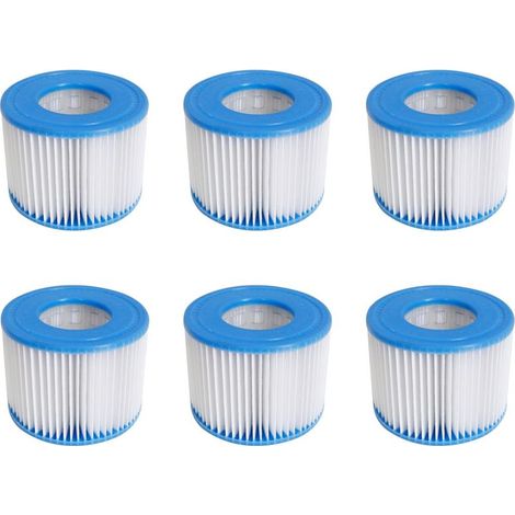 Cartouches de filtration pour spa de type VI (lot de 6) pour Bestway, Lay-Z-Spa et Coleman SaluSpa (1/4)
